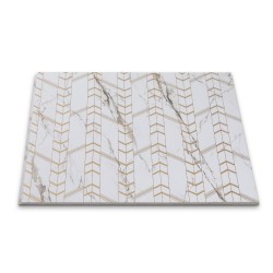 Panou decorativ, riflaj, polimer rigid, Naimeed D7620, Dimensiuni 270x30.5x0.45cm, Alb