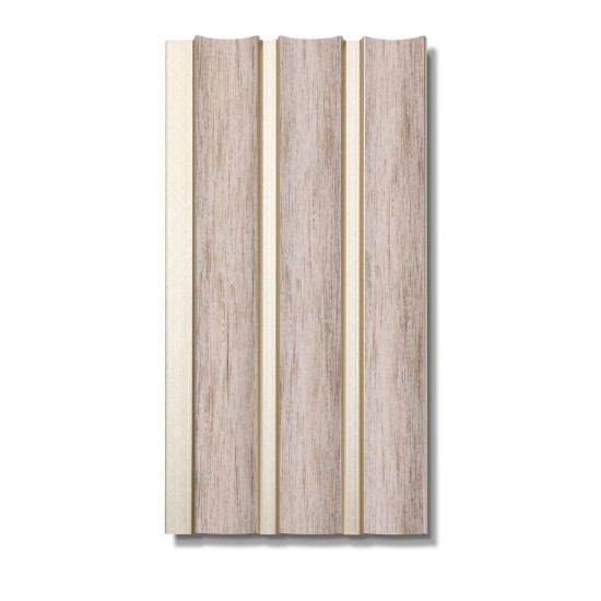 Panou decorativ, riflaj, polimer rigid, Naimeed D7622, Dimensiuni 270x16x1.2cm, Bej