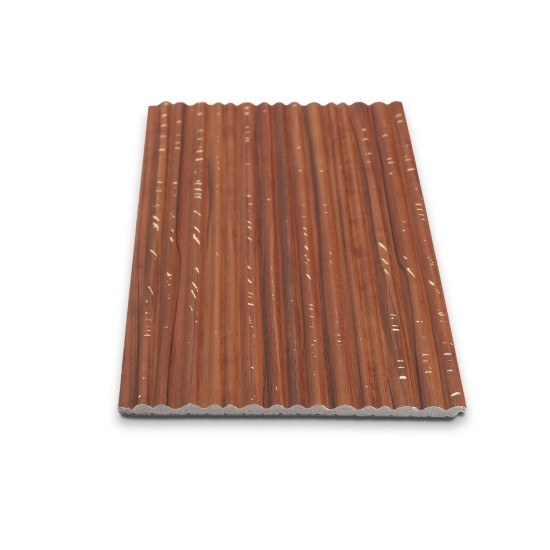 Panou decorativ, riflaj, polimer rigid, Naimeed D7627, Dimensiuni 270x15.2x0.6cm, Maro inchis