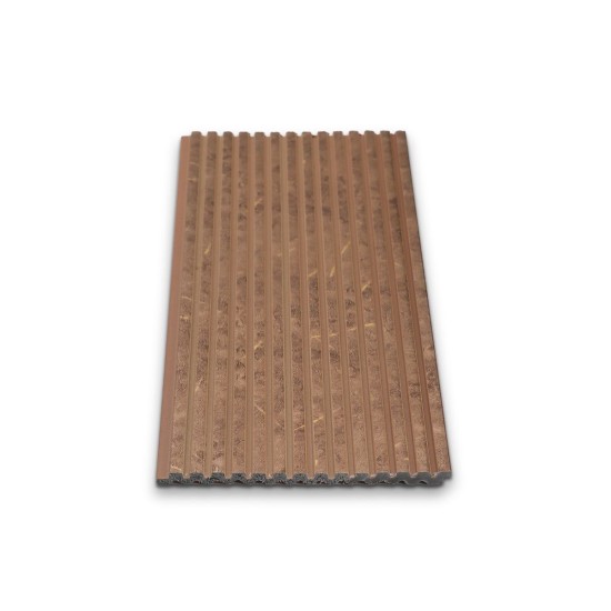 Panou decorativ, riflaj, polimer rigid, Naimeed D7629, Dimensiuni 270x11.6x0.6cm, Maro deschis