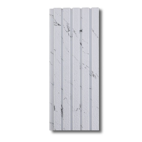 Panou decorativ, riflaj, polimer rigid, Naimeed D7631, Dimensiuni 270x11.8x1.1cm, Alb