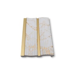 Panou decorativ, riflaj, polimer rigid, Naimeed D7633, Dimensiuni 270x11.8x1.2cm, Alb Imperial