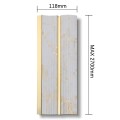 Panou decorativ, riflaj, polimer rigid, Naimeed D7633, Dimensiuni 270x11.8x1.2cm, Alb Imperial