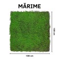 Covor muschi artificial de padure, Naimeed D6551, pentru decorare interioara sau exterioara, Verde, 1000x1000x30mm