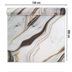 Rola panou autoadeziv, Naimeed D7375, design modern, 2.5mm grosime, 120x280cm, Alb
