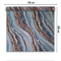 Rola panou autoadeziv, Naimeed D7378, design modern, 2.5mm grosime, 120x280cm, Multicolor