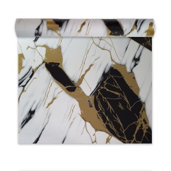 Rola panou autoadeziv, Naimeed D7383, design modern, 2.5mm grosime, 120x280cm, Alb/Negru