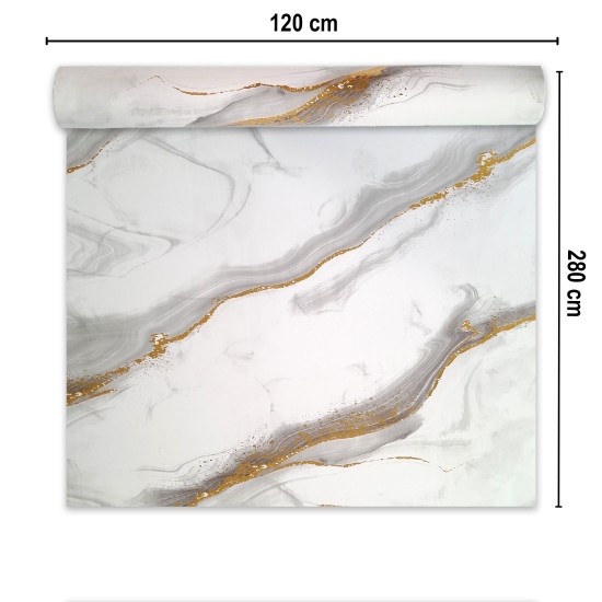 Rola panou autoadeziv, Naimeed D7385, design modern, 2.5mm grosime, 120x280cm, Alb