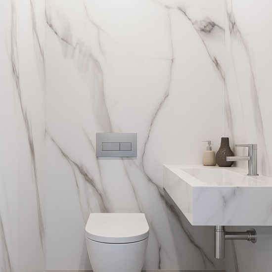 Rola panou autoadeziv, Naimeed D7395, design modern, 2.5mm grosime, 120x280cm, Alb