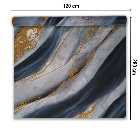Rola panou autoadeziv, PET premium, cu pelicula protectoare, Naimeed D7406, design modern, 2.5mm grosime, 120x280cm, Multicolor