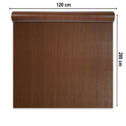 Rola panou autoadeziv, PVC premium, Naimeed D7409, textura usor in relief, cu aspect lemnos, 2.5mm grosime, 120x280cm, Maro