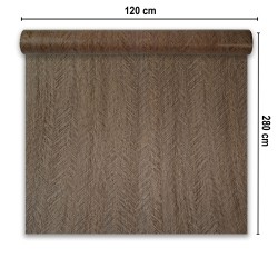 Rola panou autoadeziv, PVC premium, Naimeed D7412, textura usor in relief, cu aspect lemnos, 2.5mm grosime, 120x280cm, Maro