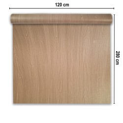 Rola panou autoadeziv, PVC premium, Naimeed D7413, textura usor in relief, cu aspect lemnos, 2.5mm grosime, 120x280cm, Maro