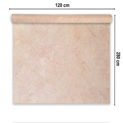 Rola panou autoadeziv, PVC premium, cu pelicula protectoare, Naimeed D7418, design modern, 2.5mm grosime, 120x280cm, Crem