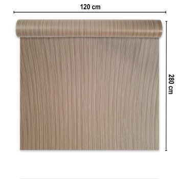 Rola panou autoadeziv, PVC premium, Naimeed D7420, textura usor in relief, cu aspect lemnos, 120x280cm, Maro deschis