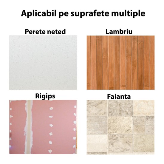 Rola panou autoadeziv, Naimeed D7393, design modern, 2.5mm grosime, 120x280cm, Maro