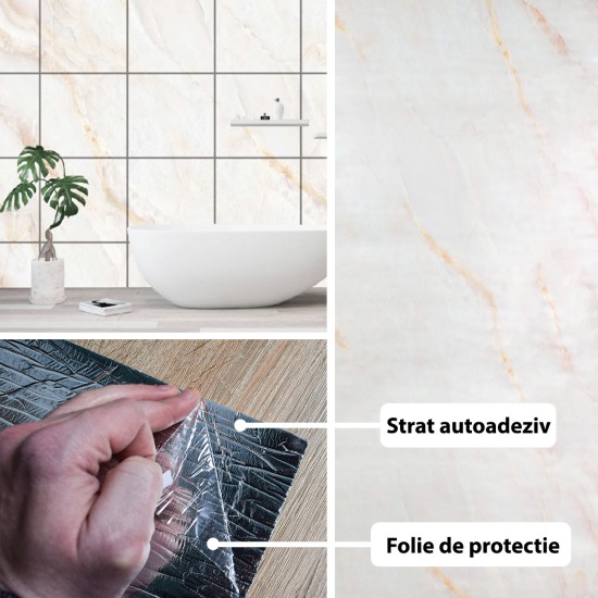 Rola panou autoadeziv, Naimeed D5681, design modern, 2mm grosime, 60x300cm, Crem Rola panou autoadeziv, Naimeed D5681, design modern, 2mm grosime, 60x300cm, Crem