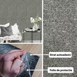 Rola panou autoadeziv, Naimeed D5701, design modern, 2mm grosime, 60x300cm, Gri