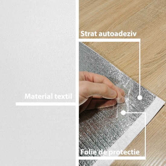 Rola tapet autoadeziv, panzat, 4mm grosime, Naimeed D5724, design elegant, termoizolant, 65x280cm, Alb Rola tapet autoadeziv, panzat, 4mm grosime, Naimeed D5724, design elegant, termoizolant, 65x280cm, Alb