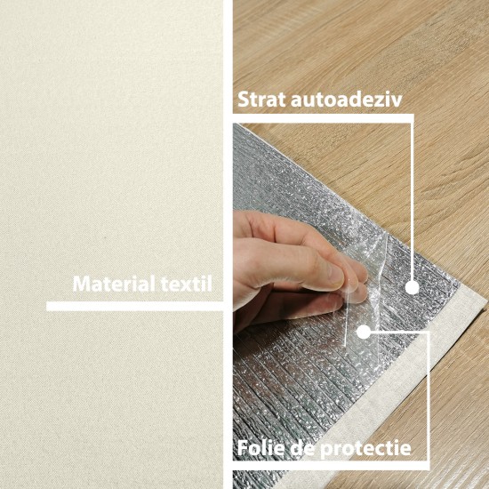 Rola tapet autoadeziv, panzat, 4mm grosime, Naimeed D5726, design elegant, termoizolant, 65x280cm, Crem Rola tapet autoadeziv, panzat, 4mm grosime, Naimeed D5726, design elegant, termoizolant, 65x280cm, Crem