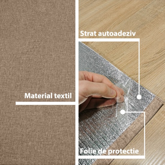 Rola tapet autoadeziv, panzat, 4mm grosime, Naimeed D5727, design elegant, termoizolant, 65x280cm, Maro Rola tapet autoadeziv, panzat, 4mm grosime, Naimeed D5727, design elegant, termoizolant, 65x280cm, Maro