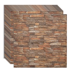 Set 10 x Tapet 3D autoadeziv, design modern, usor de curatat, 70x77cm, Naimeed D3572