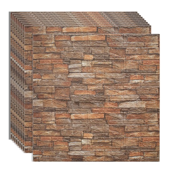 Set 10 x Tapet 3D autoadeziv, design modern, usor de curatat, 70x77cm, Naimeed D3572