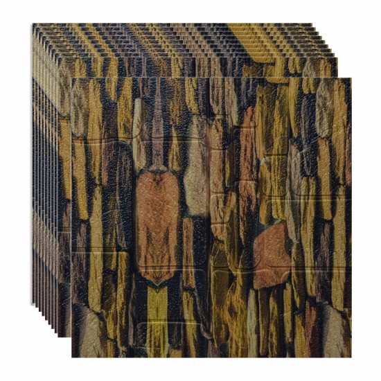 Set 10 x Tapet 3D autoadeziv, design modern, usor de curatat, 70x70 cm, Naimeed D3597