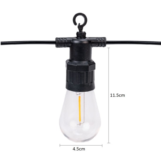 Ghirlanda luminoasa, decorativa, interconectabila, Naimeed D6082, 5m, 10 Becuri LED, Lumina Multicolor