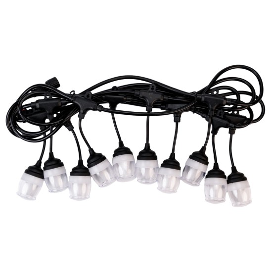Ghirlanda luminoasa, solara, decorativa, interconectabila, Naimeed D6091, 5m, 10 Becuri LED, Lumina Alb Cald