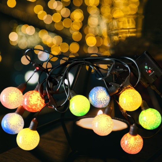 Ghirlanda luminoasa, solara, decorativa, interconectabila, Naimeed D6105, 5m, 10 Becuri LED, Lumina Calda