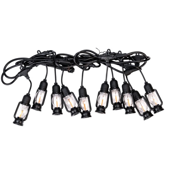 Ghirlanda luminoasa, solara, decorativa, interconectabila, Naimeed D6111, 5m, 10 Becuri LED, Lumina Alb Cald