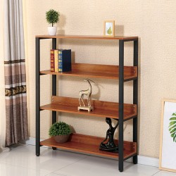 Biblioteca cu 3 polite, Naimeed T4-100, Negru/Cires Locarno