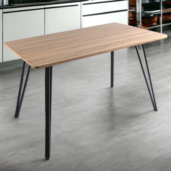 Masa bucatarie, living, blat MDF, Naimeed D9608, 120x70x75cm, Salcam Deschis