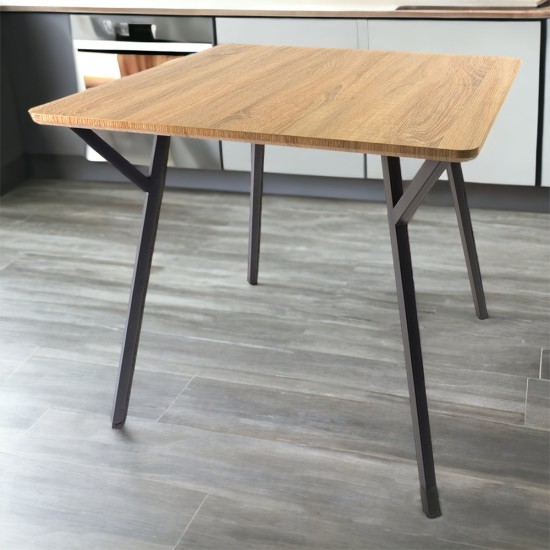 Masa bucatarie, living, blat MDF, Naimeed 9610, 80x80x75cm, Salcam Deschis