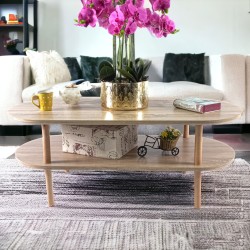 Masuta de cafea, stil modern, inaltime 45cm, Naimeed 612, Salcam Deschis