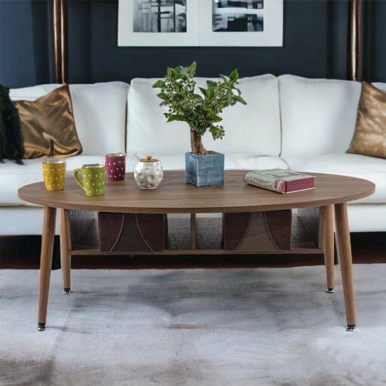 Masuta de cafea, stil modern, inaltime 46cm, Naimeed 801-1, Stejar Natur