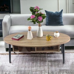 Masuta de cafea, stil modern, inaltime 46cm, Naimeed 801-2, Salcam Deschis