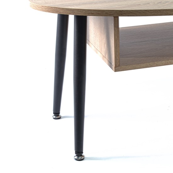 Masuta de cafea, stil modern, inaltime 46cm, Naimeed 801-2, Salcam Deschis