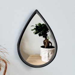 Oglinda Decorativa de Perete, Naimeed D4600N, Negru, 40x3x60 cm