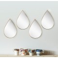 Set 4 Oglinzi Decorative, Naimeed D4605G, Auriu, 19x1x28 cm