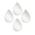 Set 4 Oglinzi Decorative, Naimeed D4605G, Auriu, 19x1x28 cm