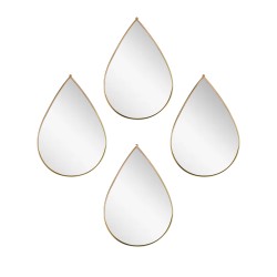 Set 4 Oglinzi Decorative, Naimeed D4605G, Auriu, 19x1x28 cm
