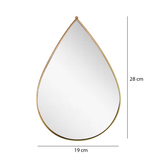 Set 4 Oglinzi Decorative, Naimeed D4605G, Auriu, 19x1x28 cm