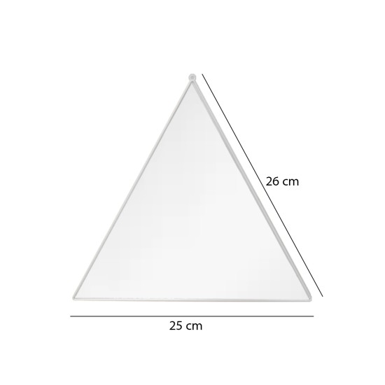 Set 3 Oglinzi Decorative, Naimeed D4606S, Argintiu, 24x1x23 cm