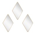 Set 3 Oglinzi Decorative, Naimeed D4607G, Auriu, 17x1x28 cm