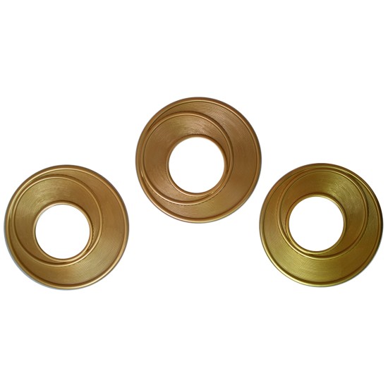 Set 3 Oglinzi Decorative de Perete, Naimeed D4622G, Auriu, ⌀25x1 cm