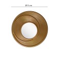 Set 3 Oglinzi Decorative de Perete, Naimeed D4622G, Auriu, ⌀25x1 cm