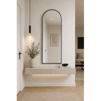 Oglinda Tip Arcada de Perete, Naimeed D7977, Rama din Aluminiu, 70x150cm, negru