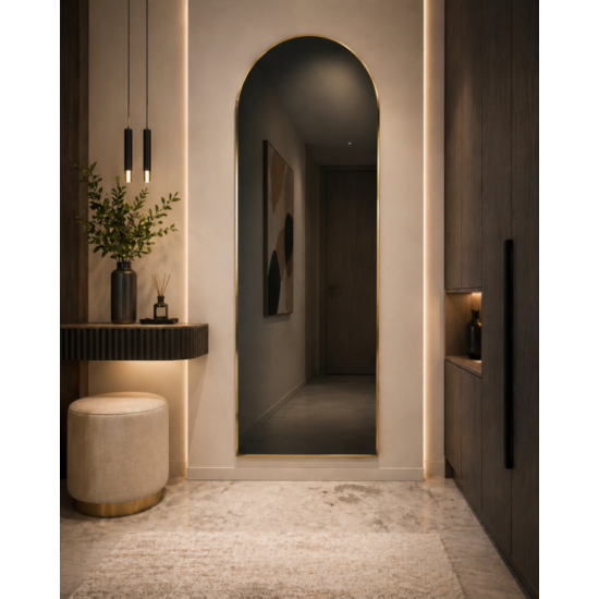 Oglinda Tip Arcada  de Perete, Naimeed D7978, Rama din Aluminiu, 70x150cm